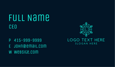 Minimalist Blue Star  Business Card Image Preview