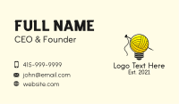 Needle Yarn Bulb Business Card Image Preview