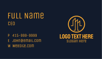 Gold Building Architecture Circle Business Card Image Preview