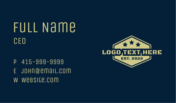 Military Soldier Crest  Business Card Design Image Preview