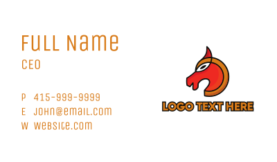 Modern Pony Outline Business Card Image Preview