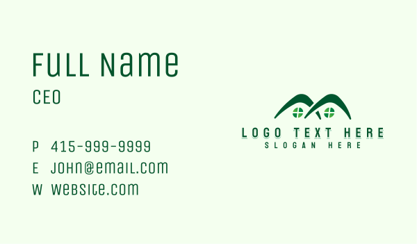 Organic Eco House Business Card Design Image Preview