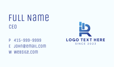 Corporate Letter R Business Card Image Preview