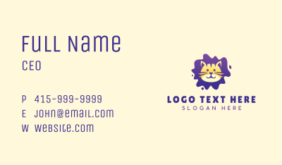 Magical Cat Head Business Card Image Preview