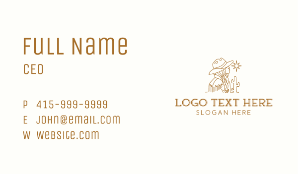 Woman Rodeo Cowgirl Business Card Design Image Preview