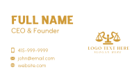 Justice Scale Letter R Business Card Design