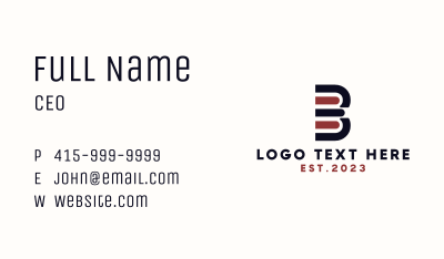 Book Stack Letter B Business Card Image Preview