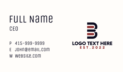 Book Stack Letter B Business Card Image Preview