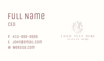 Floral Nail Salon Business Card Image Preview