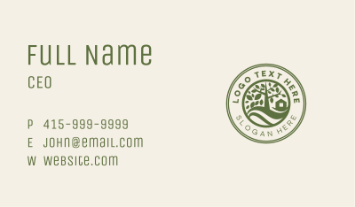 Tree Field Landscape Business Card Image Preview