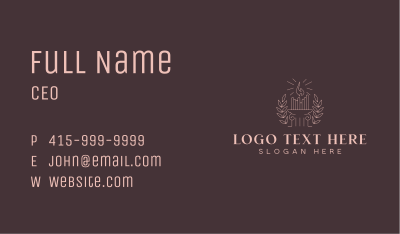 Artisanal Column Candle Business Card Image Preview