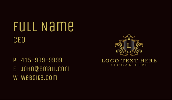 Crown Deluxe Royalty Business Card Design Image Preview