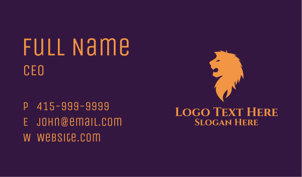Lion Head Monarchy  Business Card Design Image Preview