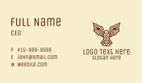 Tribal Brown Bird  Business Card Image Preview