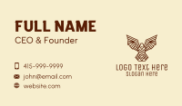 Tribal Brown Bird  Business Card Image Preview