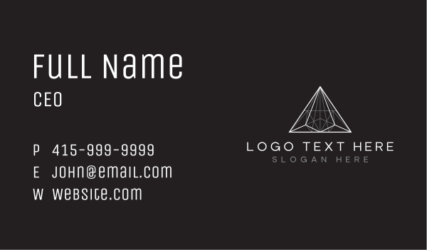 Triangle Corporate Pyramid Business Card Design Image Preview