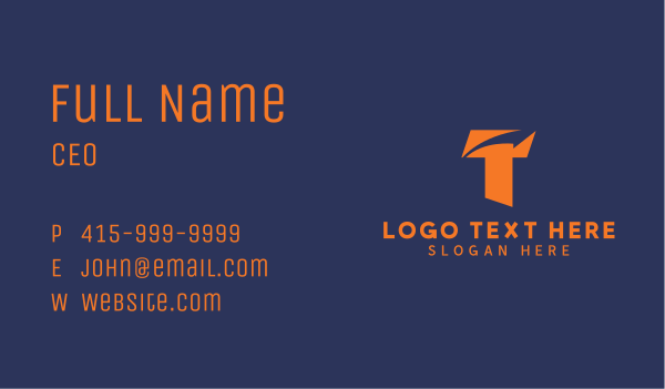 Courier Company Letter T Business Card Design Image Preview