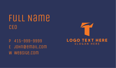 Courier Company Letter T Business Card Image Preview