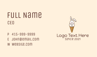 Rabbit Ice Cream Business Card
