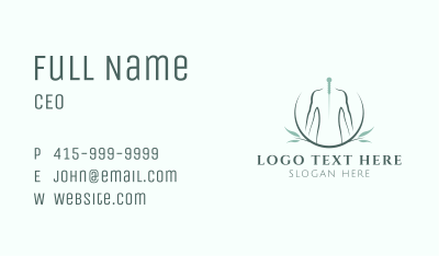 Body Needle Acupuncture  Business Card Image Preview