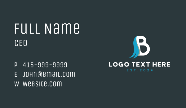 Professional Company Letter B Business Card Design Image Preview