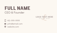 Beauty Cursive Letter Business Card Image Preview