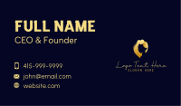 Gold Feminine Hair Salon Business Card Image Preview