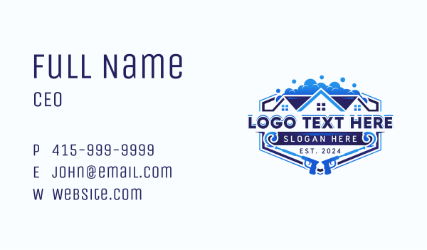 Pressure Wash Janitor Cleaner Business Card Design Image Preview