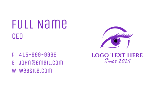 Beauty Aesthetician Eye  Business Card Design Image Preview