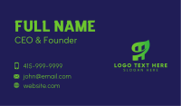 Green Eco Letter H  Business Card Image Preview