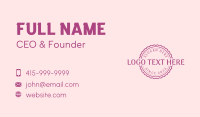 Pink Circle Business Business Card Design