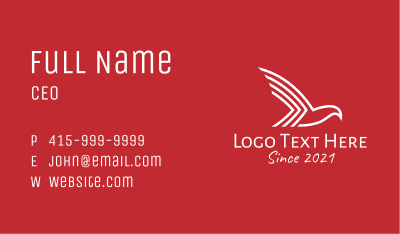 Airline Eagle Symbol  Business Card Image Preview