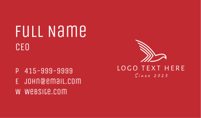 Airline Eagle Symbol  Business Card Image Preview
