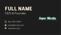 Hipster Retro Wordmark Business Card Image Preview