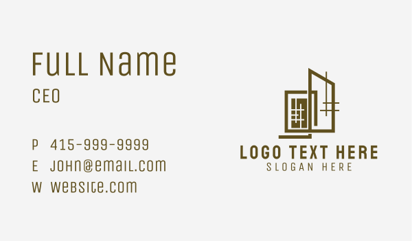 Property Builder Contractor Business Card Design