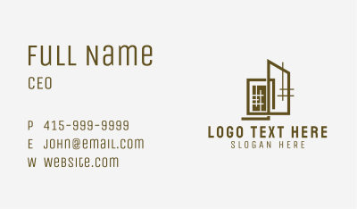 Property Builder Contractor Business Card