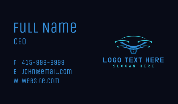 Flying Camera Drone Business Card Design Image Preview