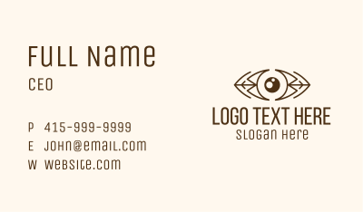 Brown Native Eye Business Card Image Preview