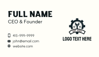 Mechanic Gear Badge Business Card Preview