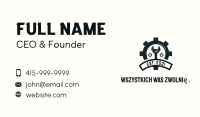 Mechanic Gear Badge Business Card Image Preview