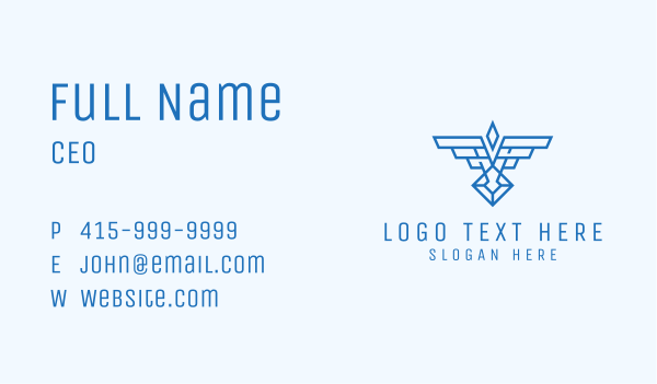 Military Wings Crest Business Card Design Image Preview