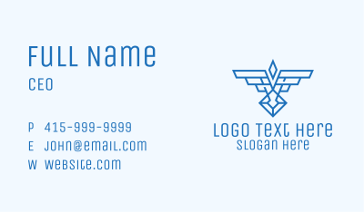 Military Wings Crest Business Card