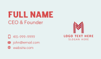 Modern Geometric Letter M Business Card Image Preview