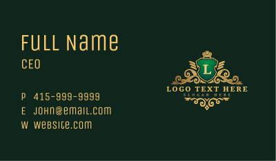 Elegant Royal Shield  Business Card Image Preview