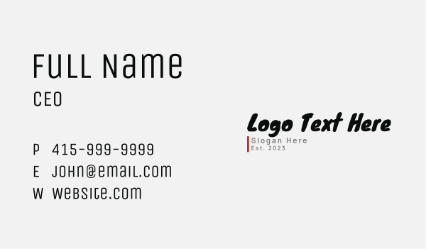 Generic Urban Brand Business Card Design Image Preview