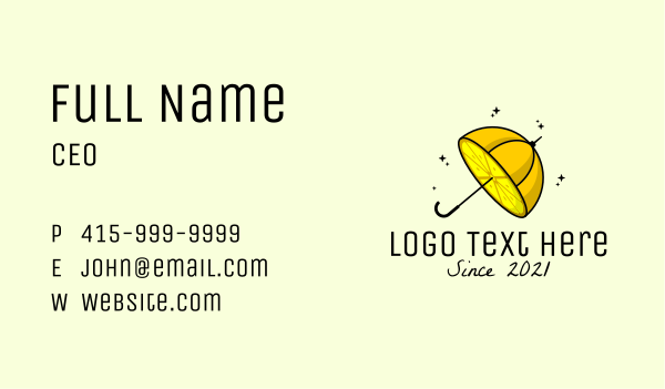 Lemon Fruit Umbrella  Business Card Design Image Preview