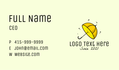 Lemon Fruit Umbrella  Business Card Image Preview