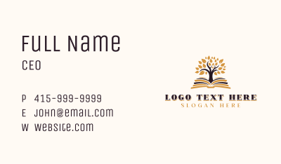 Publisher Book Tree Business Card Image Preview