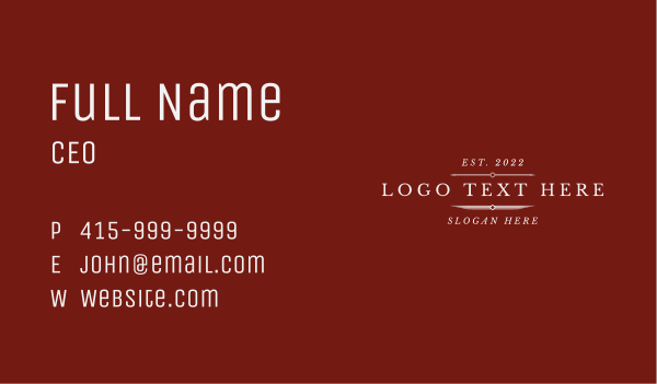 Elegant Classic Brand Business Card Design Image Preview