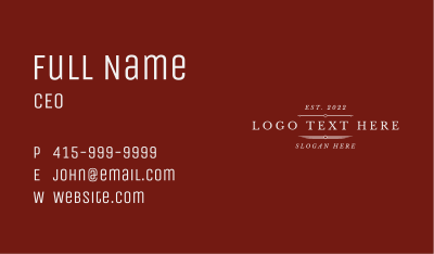 Elegant Classic Brand Business Card Image Preview